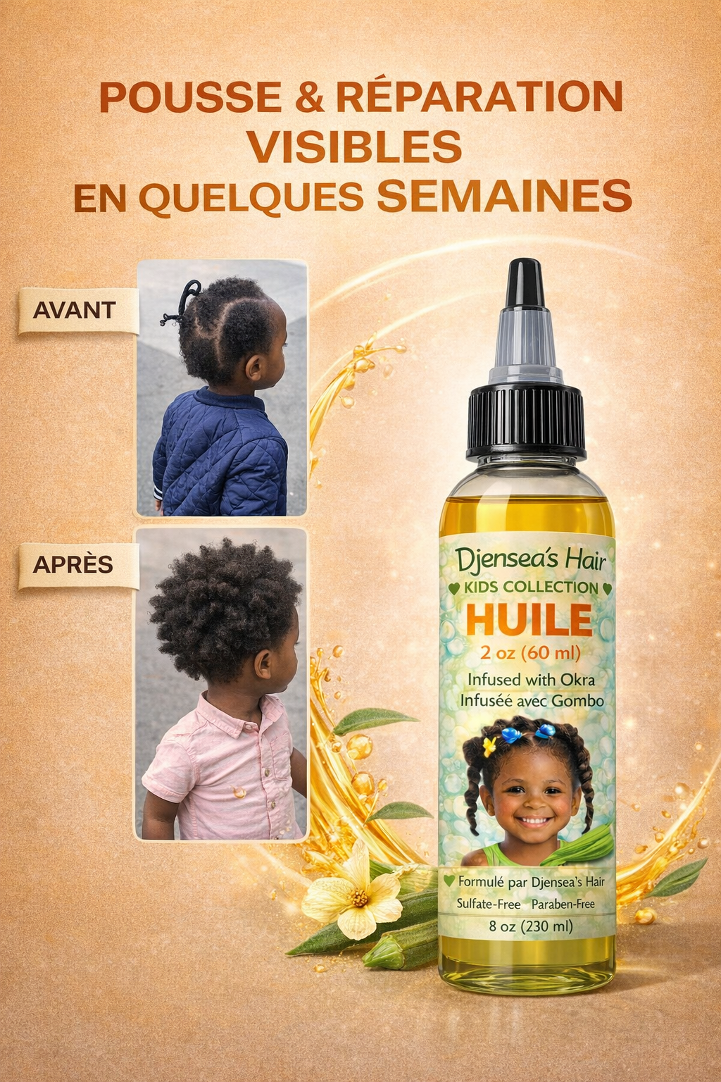 Huile de Croissance Kids – Djensea’s Hair