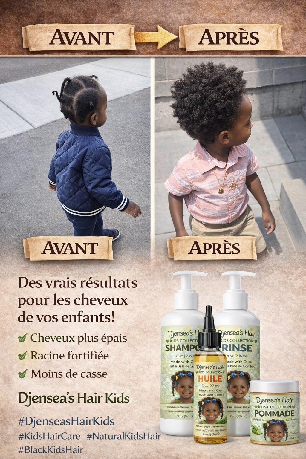 Kit Croissance Cheveux Djensea’s Hair – Pousse, Force & Anti-Casse